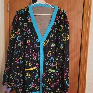 Plus Sized 2xl Button up Cardigan Bright Colors